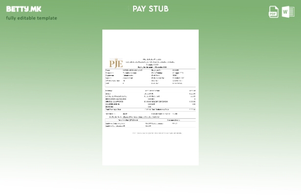 Шаблон за уплатница во модерен стил PJE Jewels